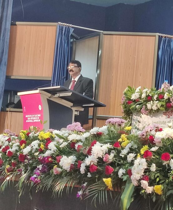 Professor SMS Samarakoon-Director/PGIIM, Delivers Keynote Address at AYUR GERICON 2025, ITRA Jamnagar, India