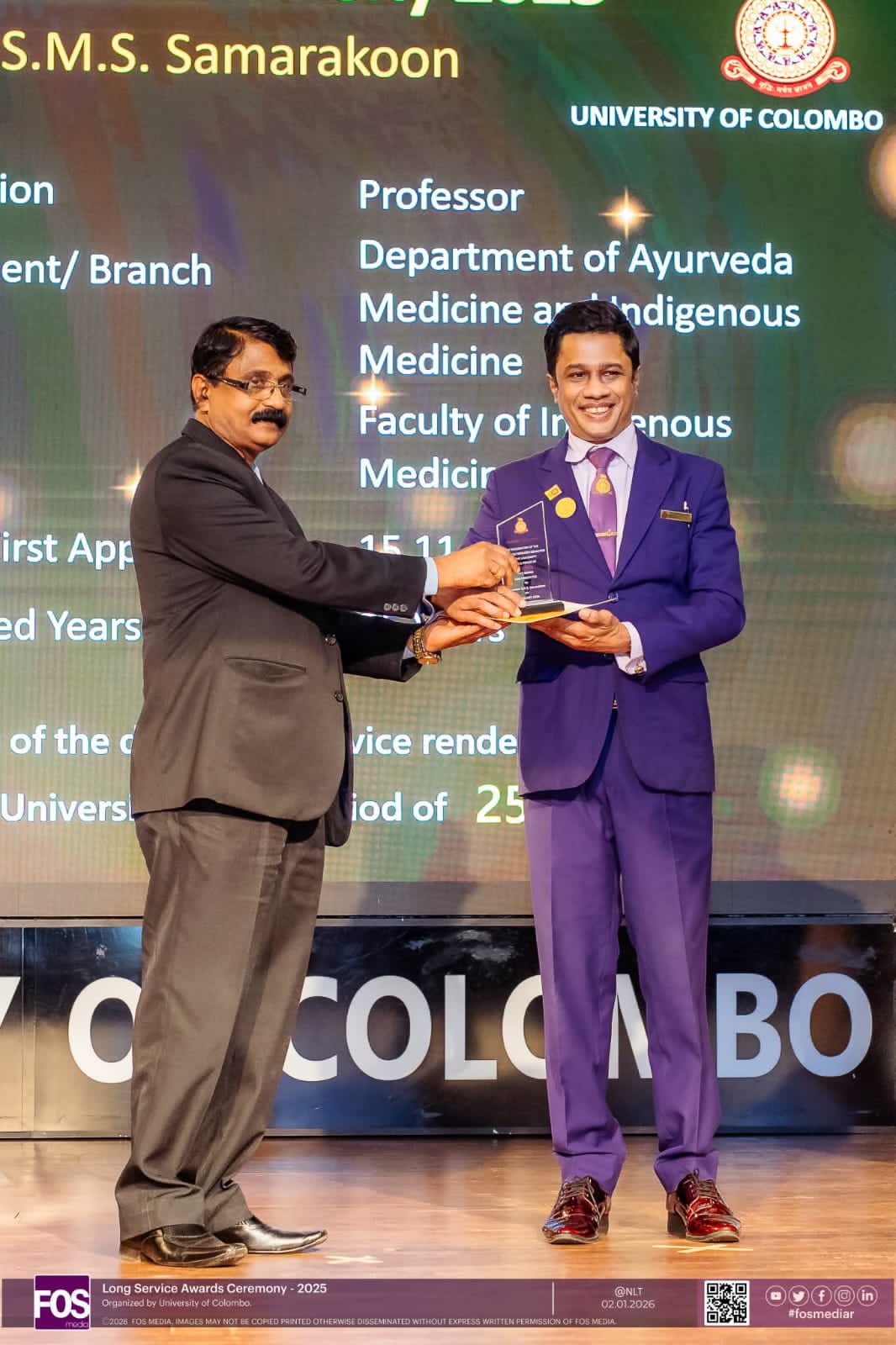 Professor SMS Samarakoon, The Director of PGIIM Honoured for 25 Years of Dedicated Service Professor SMS Samarakoon, The Director of PGIIM Honoured for 25 Years of Dedicated Service