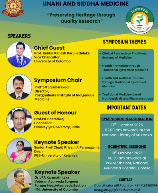 ISAUS 2025- “Preserving Heritage through Quality Research”- Dates Extended