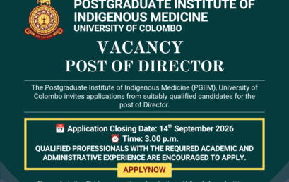 Vacancy – Post of Director