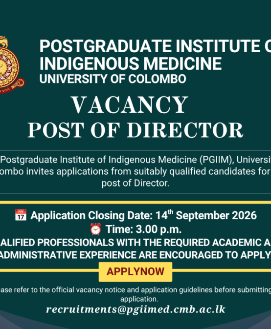 Vacancy – Post of Director