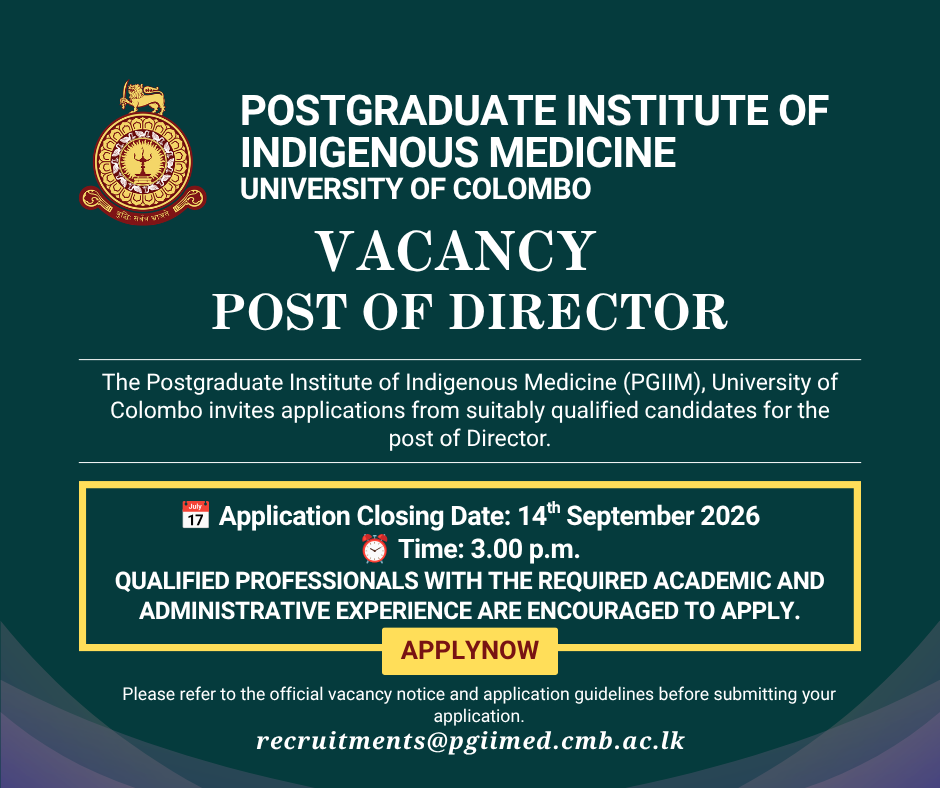 Vacancy – Post of Director Vacancy – Post of Director