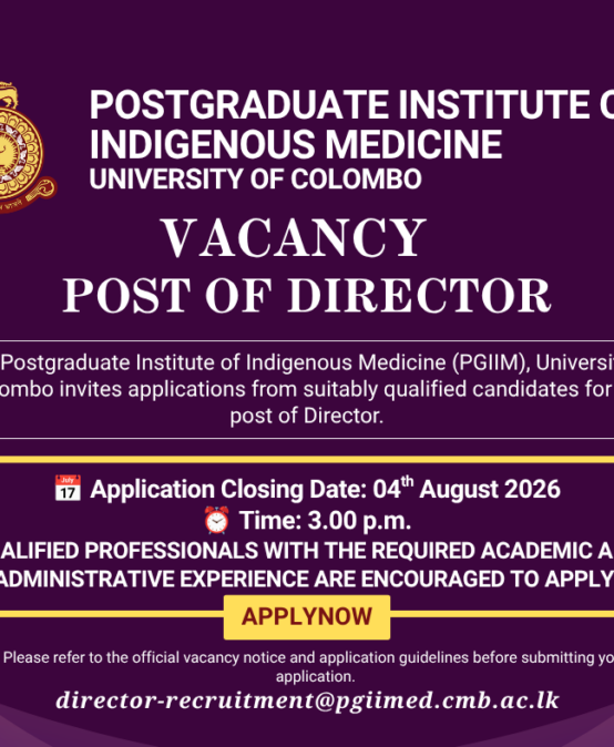 Vacancy – Post of Director