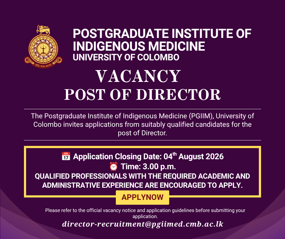 Vacancy – Post of Director Vacancy – Post of Director
