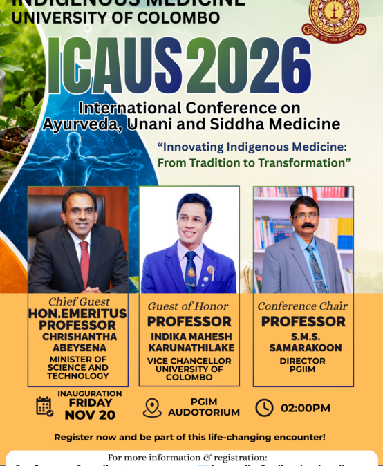 International Conference on Ayurveda, Unani and Siddha Medicine – ICAUS 2026