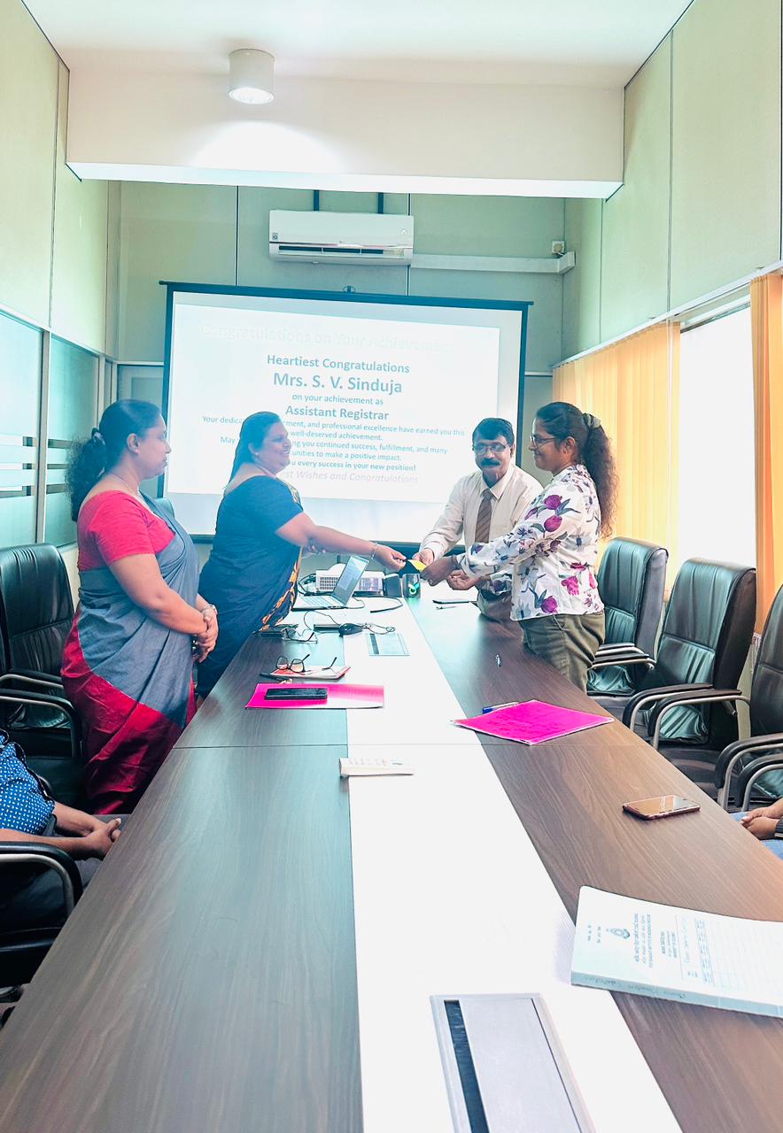 PGIIM Congratulates Mrs. S. V. Sinduja on Her Achievement as Assistant Registrar PGIIM Congratulates Mrs. S. V. Sinduja on Her Achievement as Assistant Registrar