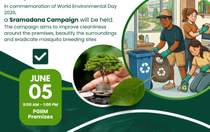 Join Us for Big Cleaning Day 2026: Sramadana Campaign at PGIIM!