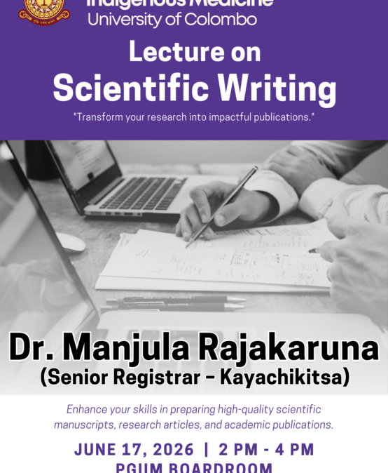 Lecture on Scientific Writing: From Research to Publication