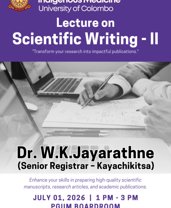 Lecture on Scientific Writing – II: From Research to Publication